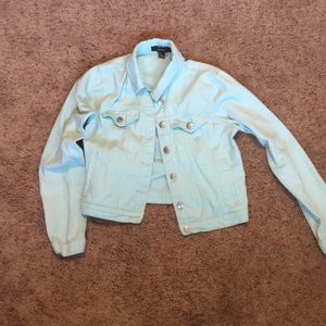 Teal jean jacket